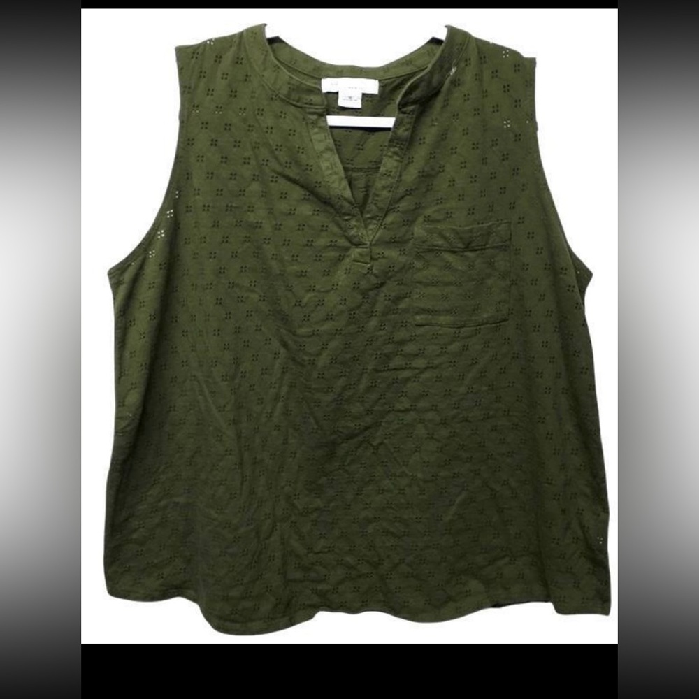 Liz Claiborne army green tank size small
